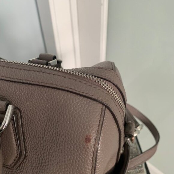 Michael Kors Grey Pebble Leather Satchel Bag - Picture 4 of 8